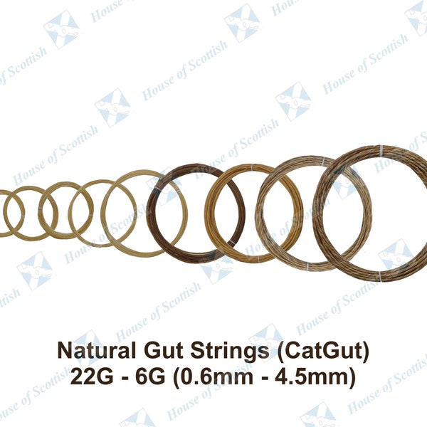NATURAL CATGUT | Upright Double Bass Strings | Natural Guts for Snare Drums | Sports Racquets Gut String | Gut Line for Longcase Clocks