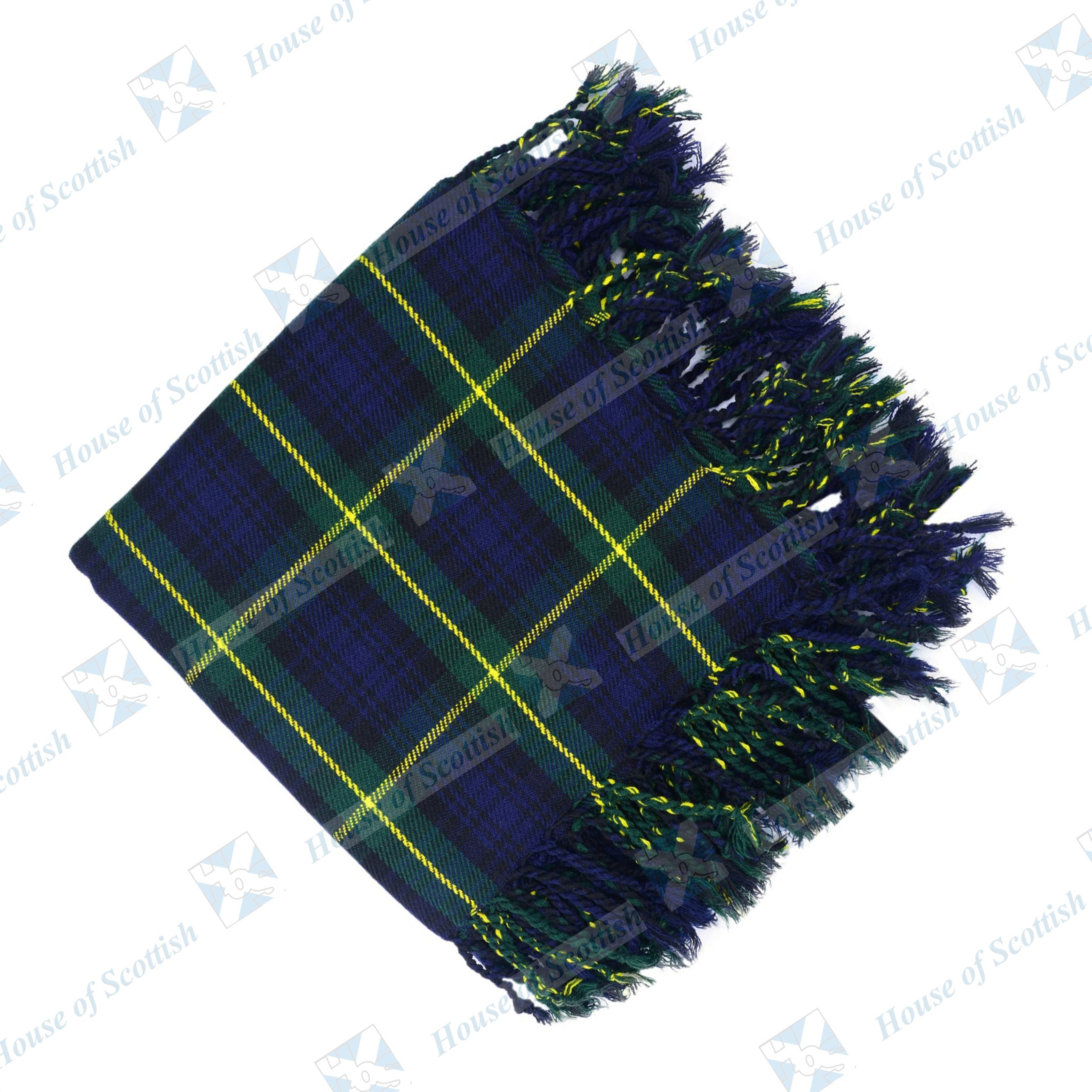Kilt Scozzese Fly Plaid Highland Brown Tartan Realizzato In Lana Acrilica Misura 48" X 48" Con Frange - Italia - Foto 11