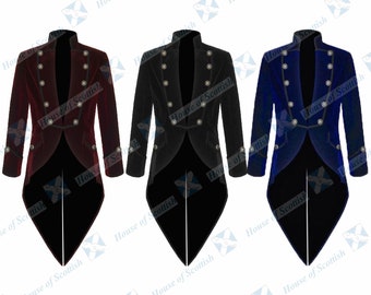 Herren VLA DIMIR TUXEDO Jacke Frack Gothic Steampunk Viktorianisch Vintage Gehrock Gehrock Halloween Mittelalter Kostüm
