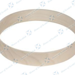 May include: A plain, light brown wooden ring, possibly for a drum or other musical instrument.