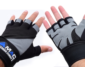 Weight Lifting Gloves Fitness Training Gym Workout Gloves Bodybuilding Cycling Gloves with Wrist Support and Anti Slip Palm