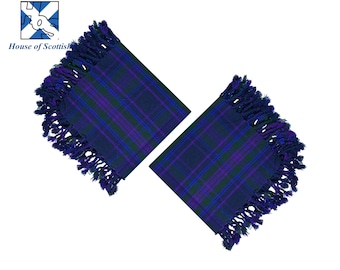 Scottish Men's Kilt Fly Plaid Grey Watch Tartan Acrylic Wool - Foto 9