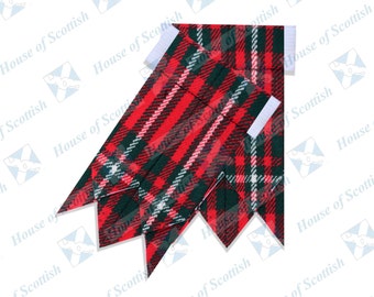Scottish Kilt Hose Socks Flashes | MacGregor Tartan Flashes | Acrylic Wool Tartan Kilt Flashers by House of Scottish