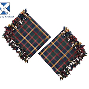 Scottish Kilt Fly Plaid Leatherneck US Marine Corps Tartan Made of Acrylic wool size 48” x 48” with Fringes