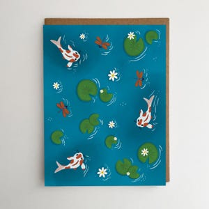 Carte de voeux de poisson koi | Carte Toute occasion