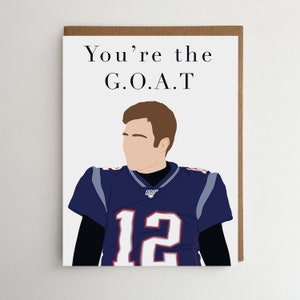 Tom Brady Cartão Comemorativo | Você é a CABRA Cartão Comemorativo | Maior de todos os tempos