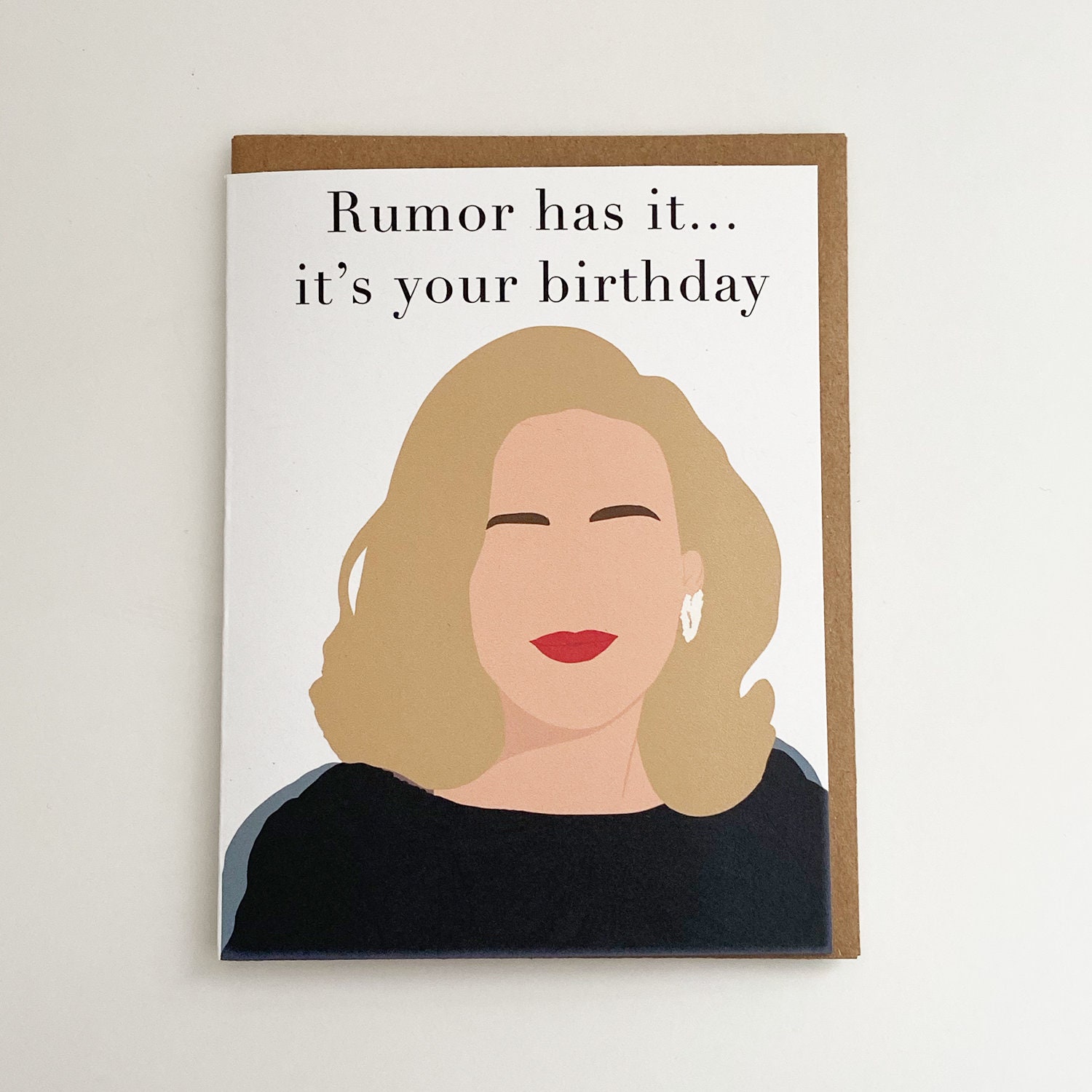 Adele Card Rumor Has It It's Your Birthday Adele - Etsy Denmark