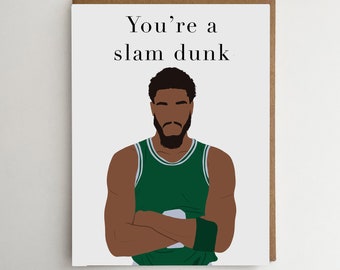 Jayson Tatum 'Slam Dunk' Greeting Card
