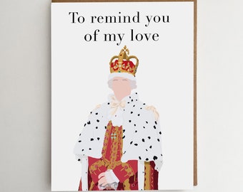 Hamilton King George Love Card: Recycled Cardstock