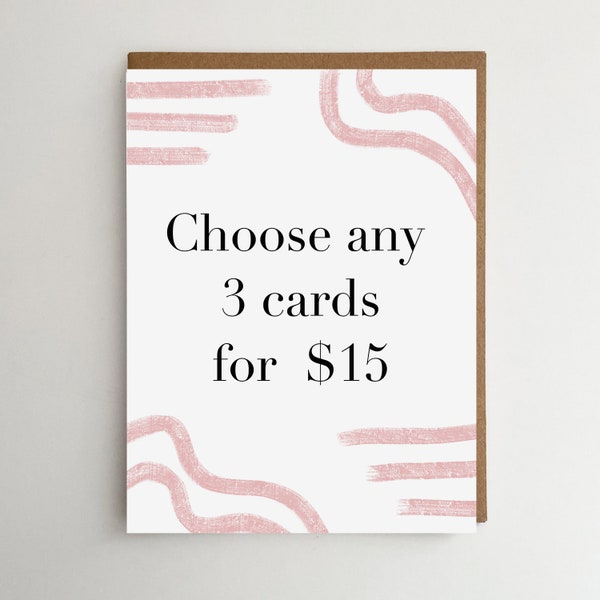 Pack of 3 Greeting Cards | Greeting Card | Pack of 3 | Greeting Cards | Any Occasion |