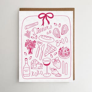 Tarjeta de cena para niña / Tarjeta para cualquier ocasión / Tarjeta de cumpleaños