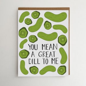 Biglietto d'auguri di sottaceti / Per me sei un grande aneto / Sottaceti all'aneto