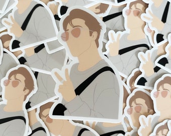 BTS Jimin Vinyl Sticker: Matte Finish, Weatherproof (3" x 1.89")