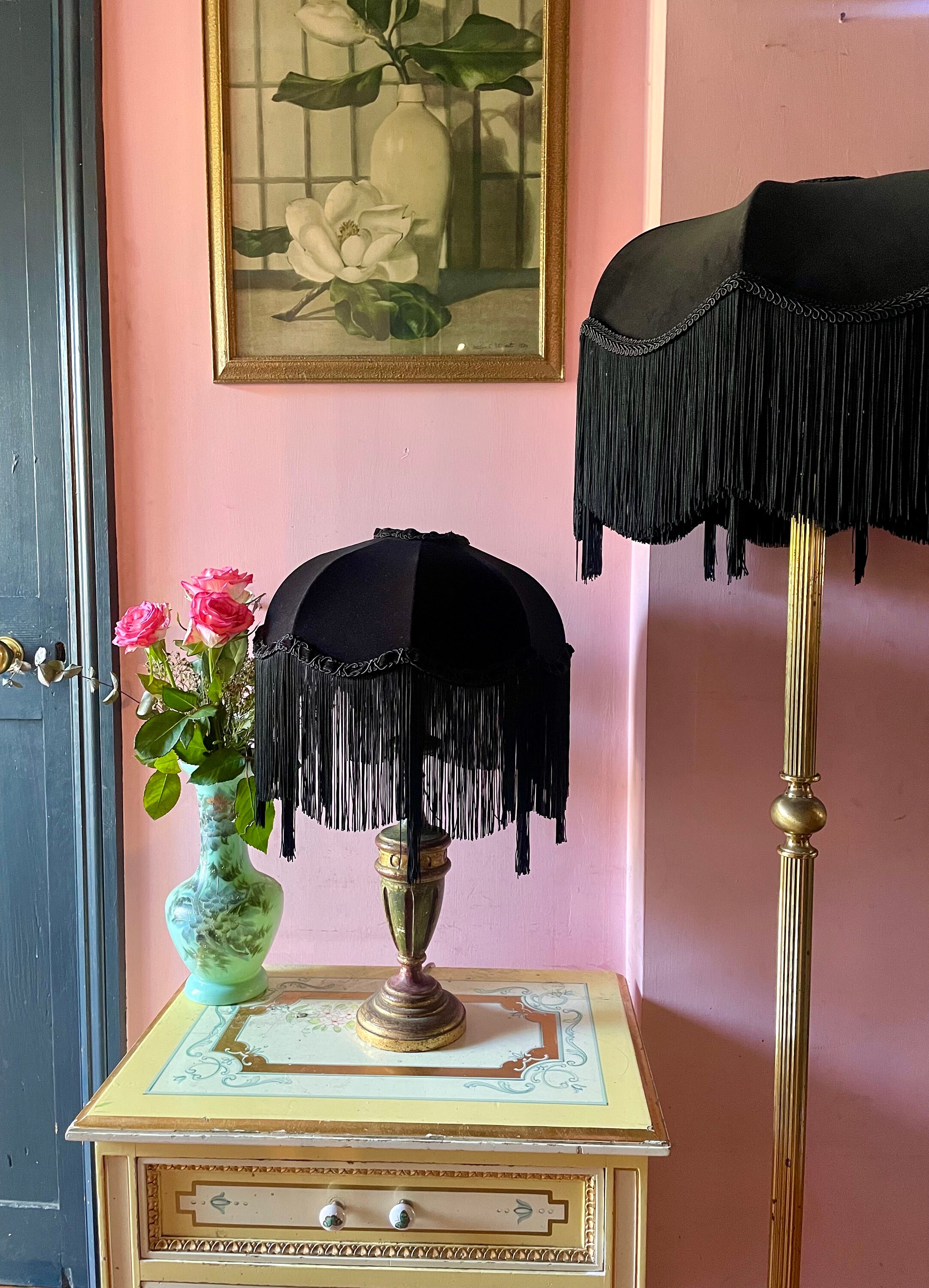 Black fringe lamp shade online