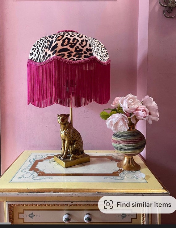 Pink tassel 2024 floor lamp