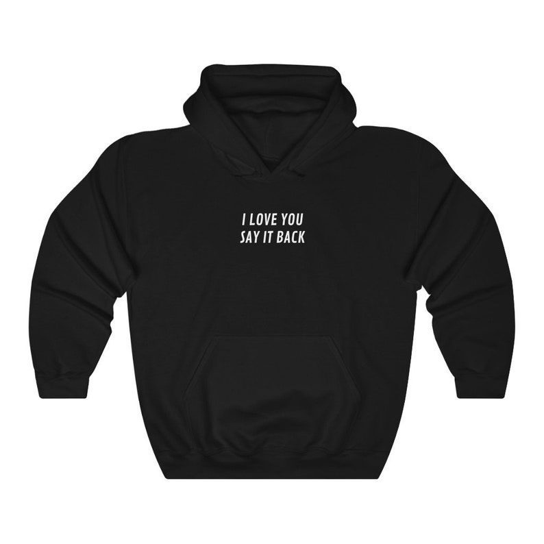 I Love You Say It Back Aesthetic Hoodie Green and Black - Etsy