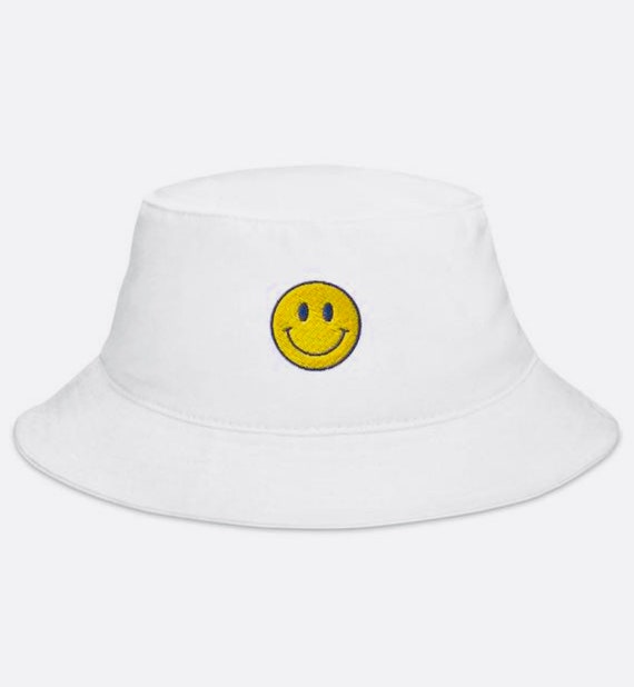 Smiley Face Bucket Hat Chapeau 