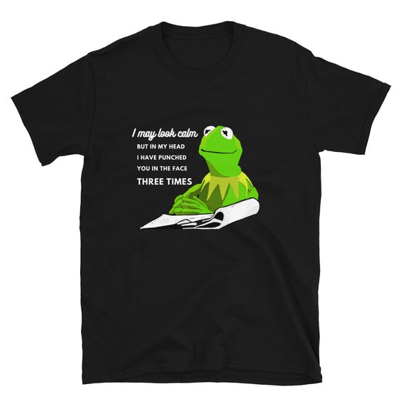 Lustiges Kermit Der Frosch Tshirt Kermit Meme Shirt Etsy