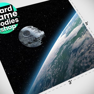 3'x3' Death Star II Battle Over Endor Playmat for Star Wars X-Wing Armada Miniatures Space Play Mat Battle Mat