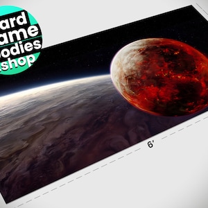 6'x3' Mustafar Playmat for Star Wars Armada X-Wing Miniatures Space Play Mat Clone Wars