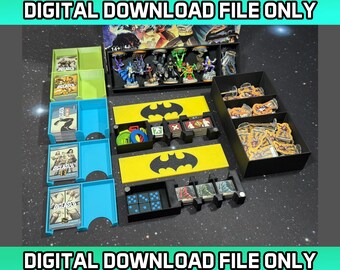 DCeased Gotham City Outbreak Zombicide Insert Organizer Storage Compatible Card Deck Token Miniature Holder *DIGITAL DOWNLOAD*
