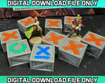 Zombicide Undead or Alive Objective Tokens Crates 3D Printable *DIGITAL DOWNLOAD*