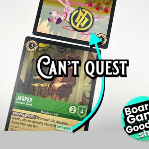 Conjunto de 4 fichas de lembrete de missão de Lorcana, fichas de jogo de cartas colecionáveis TCG