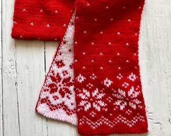 Snowflakes Scarf Knitting Pattern