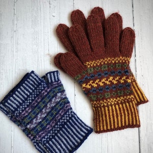 Fair Isle Handschuhe und Mitts, Digitales Strickmuster