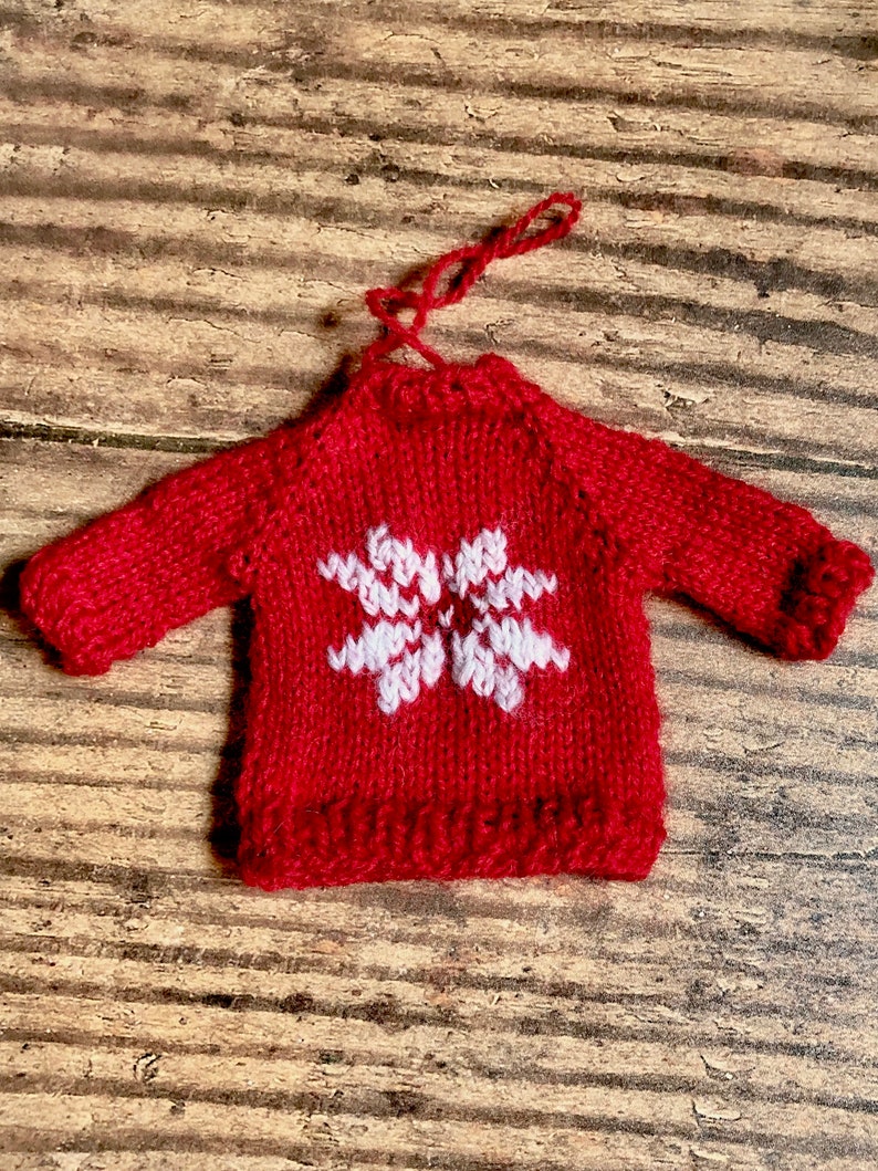 Christmas Sweater Tree Ornament Knitting Pattern Christmas Etsy UK