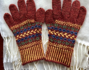 Fair Isle Gloves and Mitts, Digital Knitting Pattern - Etsy