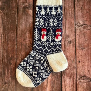 Snowing Midnight Christmas Stocking Digital Knitting Pattern - Etsy