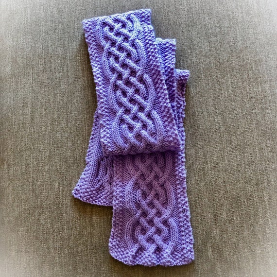 Celtic Cable Scarf, Digital Knitting Pattern, Knitted Scarf Pattern,  Knitted Cable Scarf Pattern