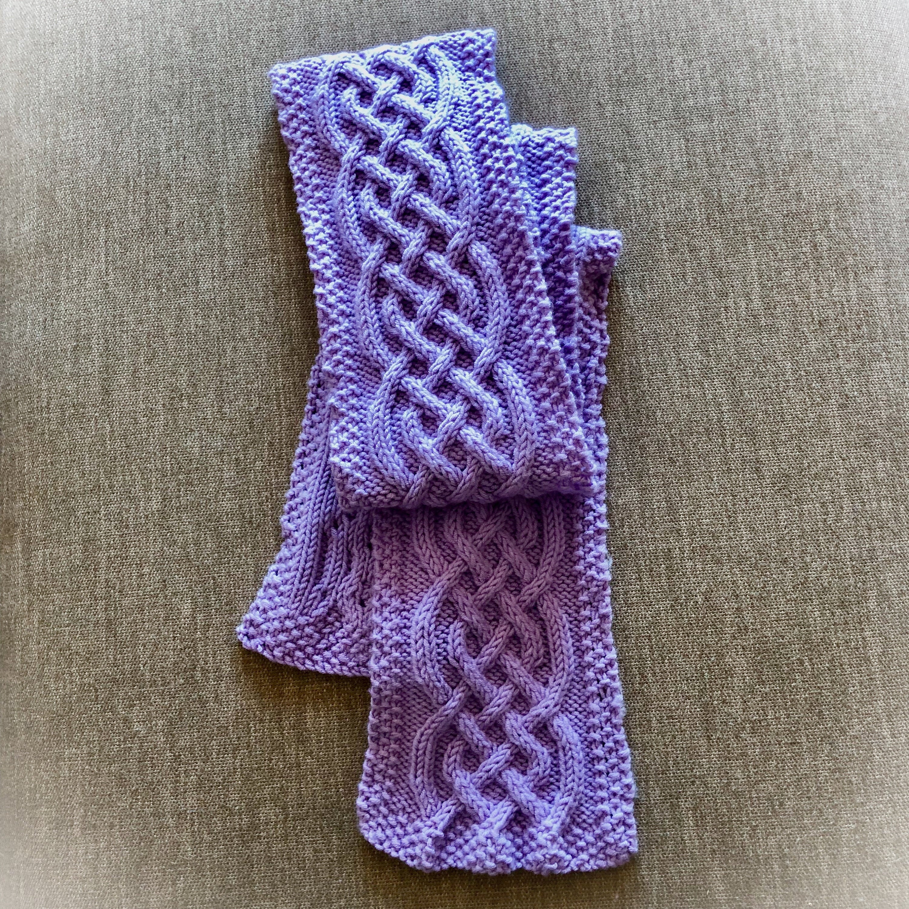 Celtic Cable Scarf, Digital Knitting Pattern, Knitted Scarf