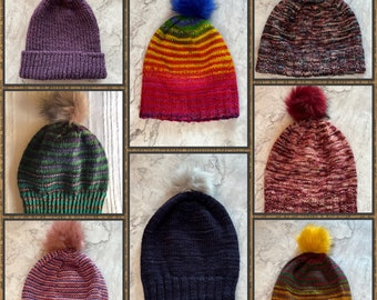 Full of Beanies Digital Knitting Pattern, Digital Knitted Hat Pattern