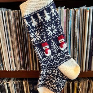 Snowing Midnight Christmas Stocking Digital Knitting Pattern - Etsy