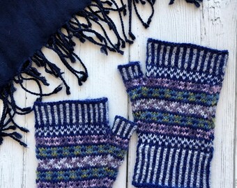Fair Isle Gloves and Mitts, Digital Knitting Pattern - Etsy