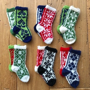 Selbu Stockings Christmas Ornaments Digital Knitting Pattern