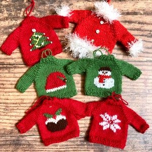 Christmas Sweater Tree Ornament Knitting Pattern, Christmas Tree Ornament, Knitting Pattern, Christmas Knitting