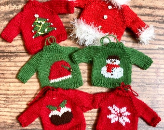 Christmas Sweater Tree Ornament Knitting Pattern, Christmas Tree Ornament, Knitting Pattern, Christmas Knitting