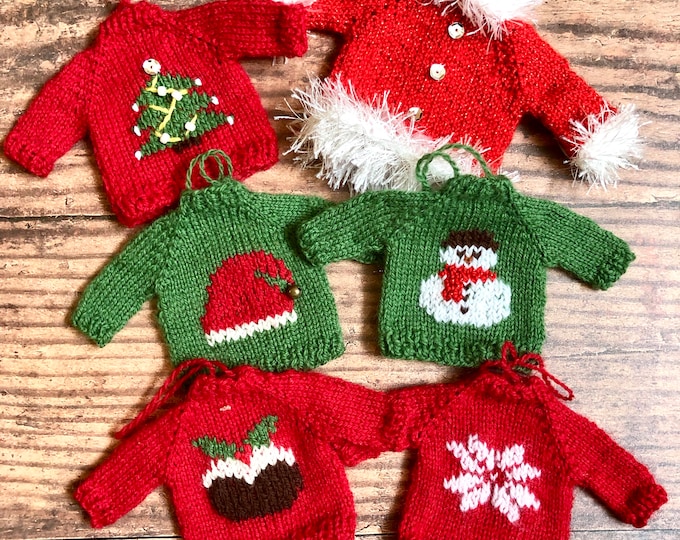Christmas Sweater Tree Ornament Knitting Pattern Christmas Tree