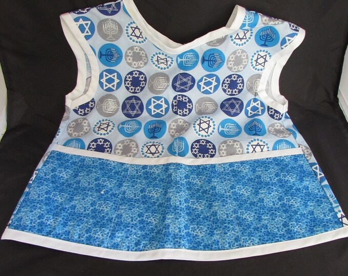Toddler Apron - Jewish Theme with Stars of David