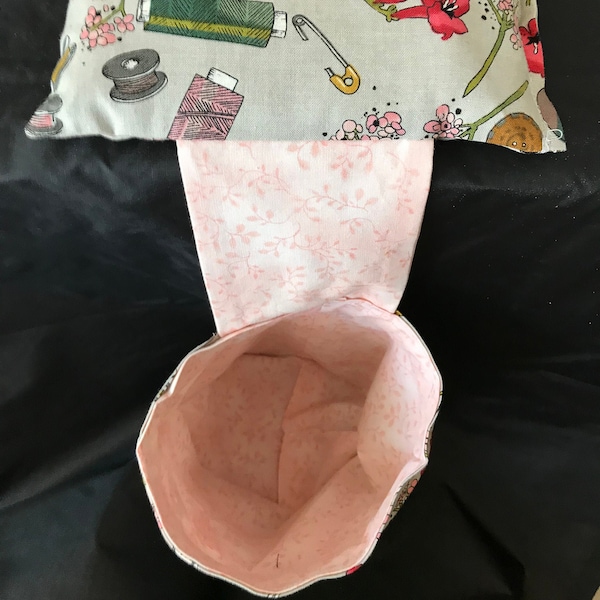 Weighted Pin Cushion Scrap Bag for Sewists, Crafters and Needleworkers