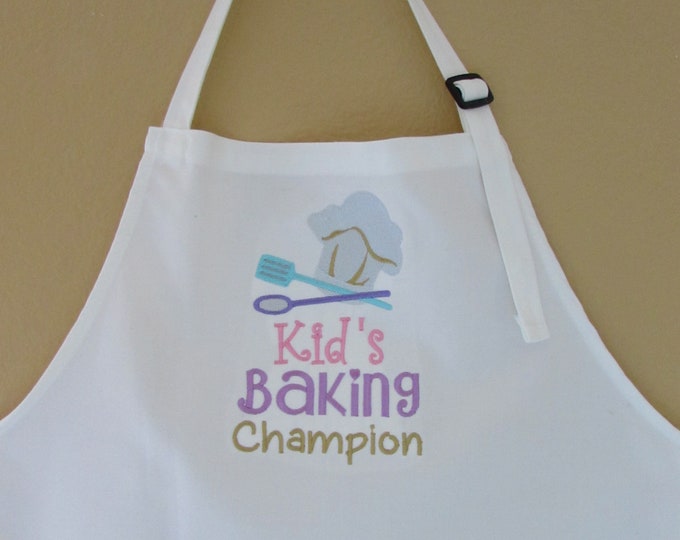 Chef Style "KIDS Baking  Champion" Childrens Apron