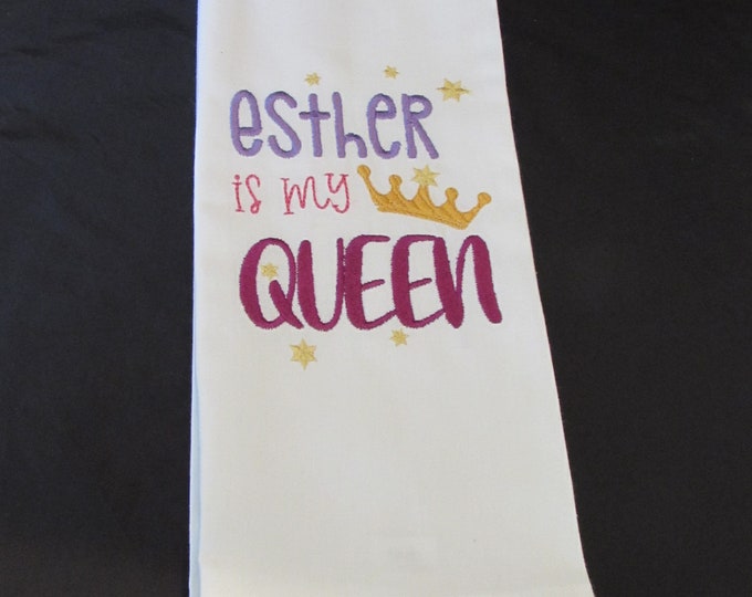 Jewish - Funny Queen Esther Purim Tea Towel