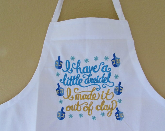 Hanukkah Child's Apron " I have a little Dreidel"