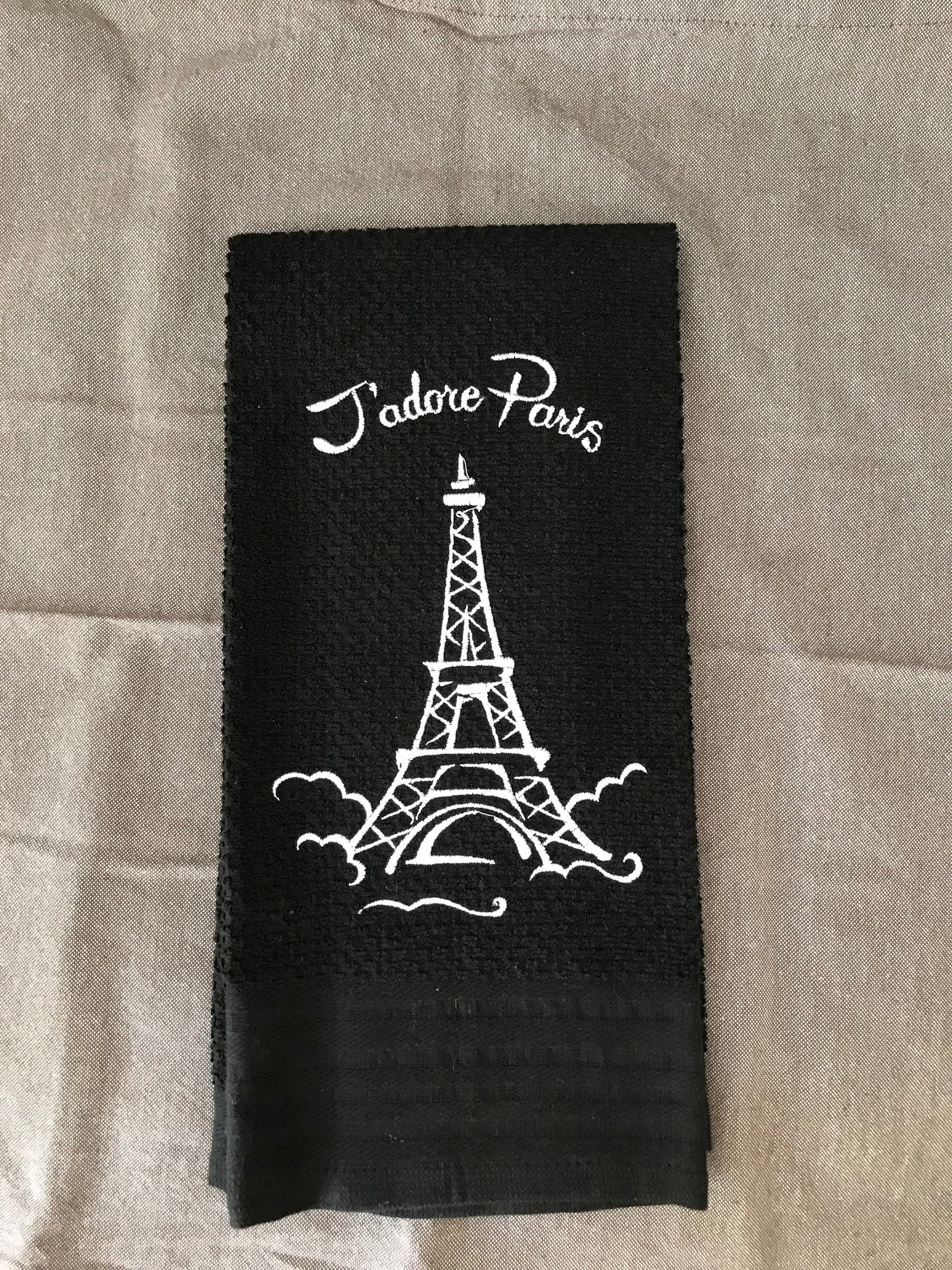 2 LOVE Eiffel Tower*Lips*Sundae Etc Velour or Flour Sack Kitchen Towels NWT CUTE 