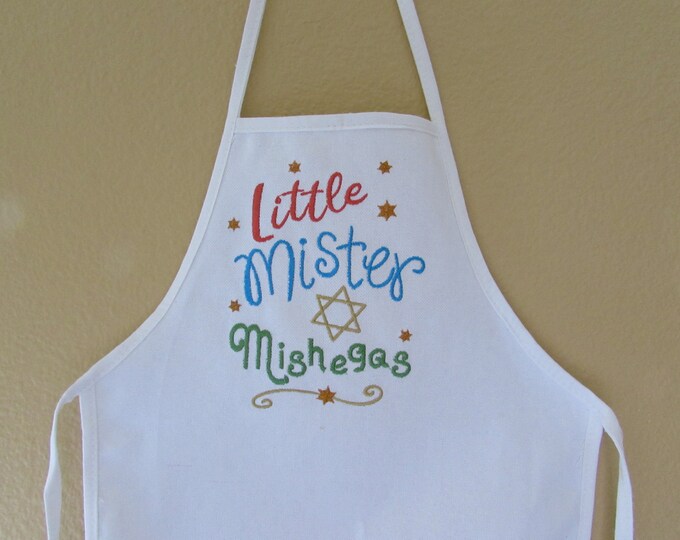 Jewish Theme Child's Apron "Little Mister Mishegas"