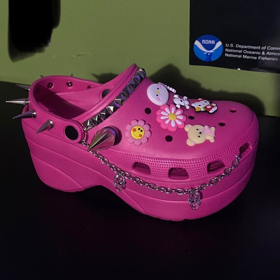 goth crocs platform