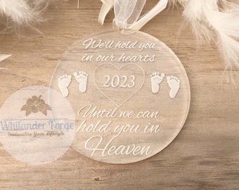 We'll hold you in our hearts until we can hold you in Heaven | 2023 | Twin loss | Pregnancy and Infant Loss | Memorial Ornament